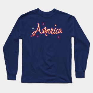 Patriotic America  Graphic Long Sleeve T-Shirt